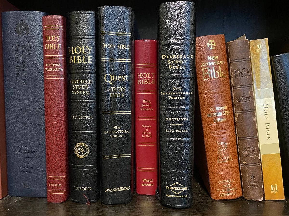 Shelf of Bibles
